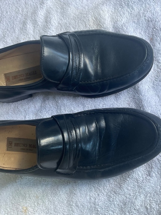 Bruno Magli Mens Shoes Navy US 8 Vintage From Mid 80’s main image 5